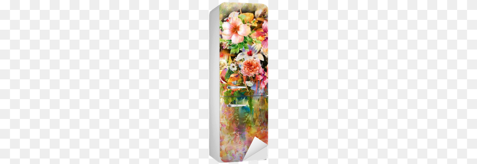Abstract Colorful Flowers Watercolor Painting Bouquet, Plant, Flower Arrangement, Flower, Flower Bouquet Png Image