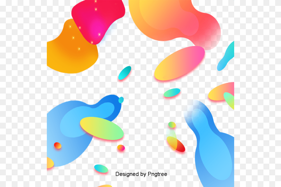 Abstract Colorful Geometric Gradient Fluid Technology Pattern, Balloon Png Image