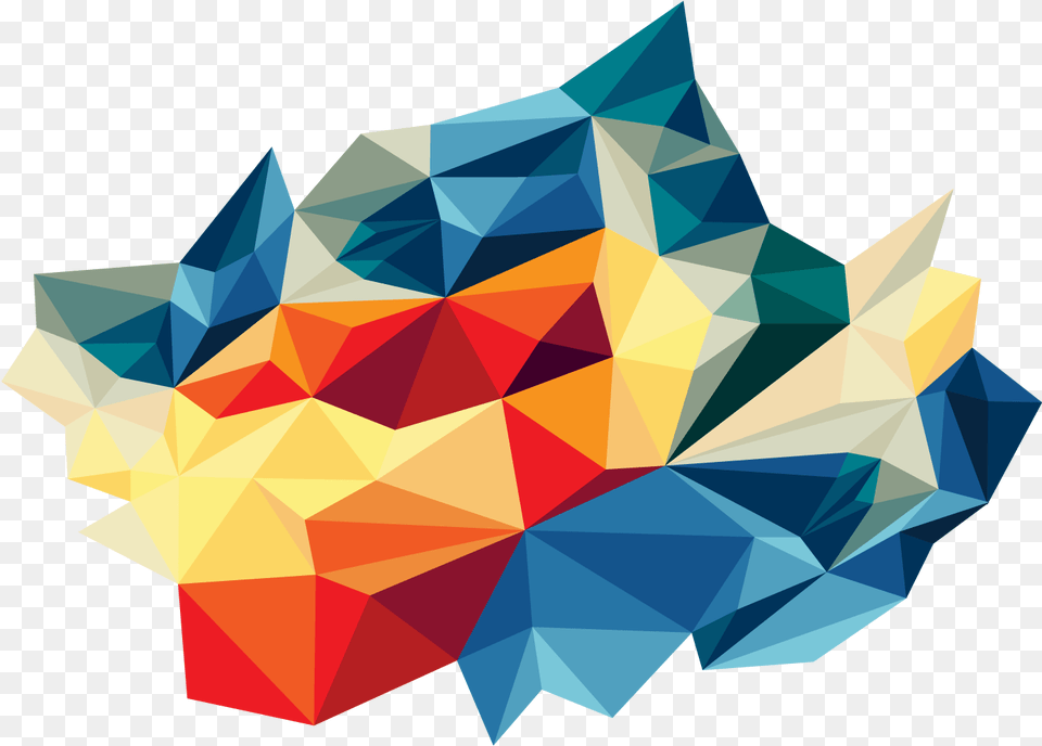 Abstract Colorful Triangles, Art, Graphics, Pattern, Paper Free Transparent Png