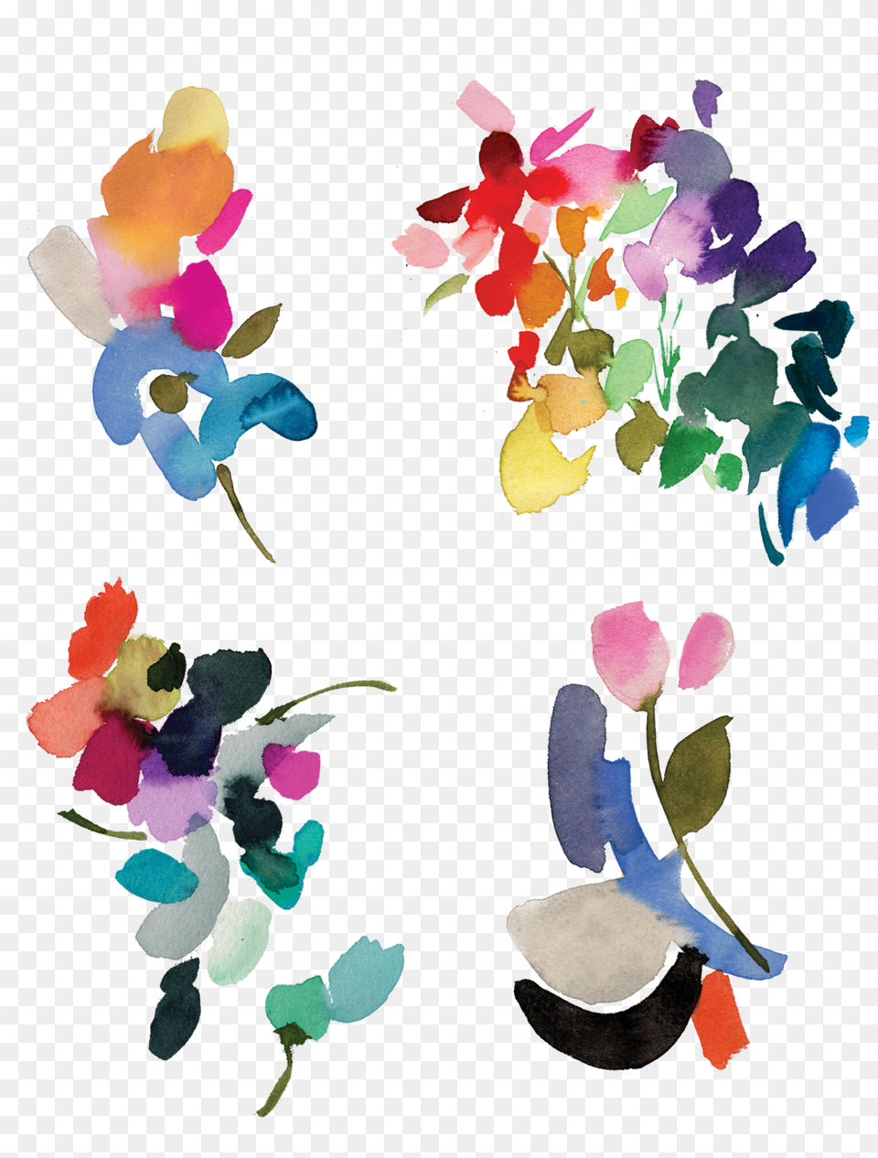 Abstract Designs Flowers, Art, Graphics, Painting, Floral Design Free Png