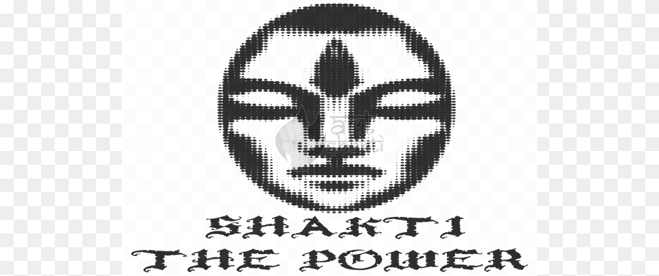 Abstract Divine Lady Shakti The Power Halftone Poster, Stencil, Logo, Face, Head Png Image