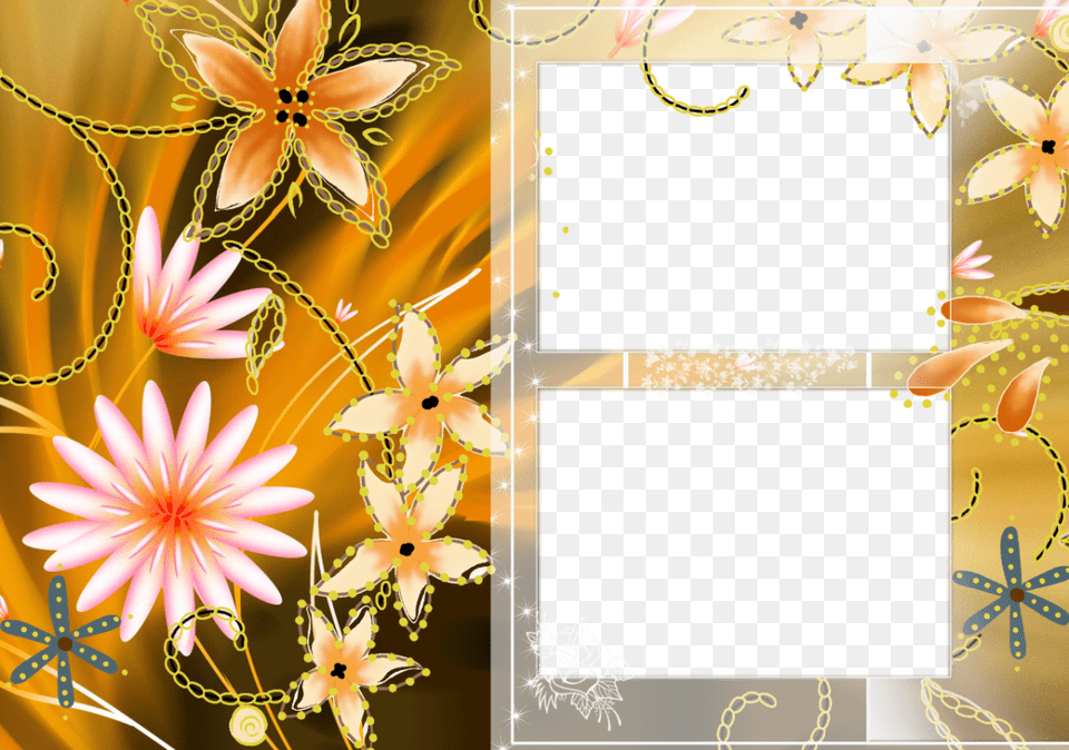 Abstract Floral Frame Adobe Photoshop, Art, Collage, Floral Design, Graphics Png