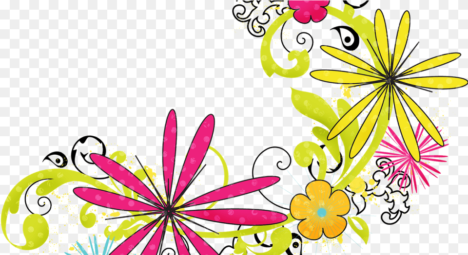 Abstract Floral Frame Flowers Hd, Art, Floral Design, Graphics, Pattern Png