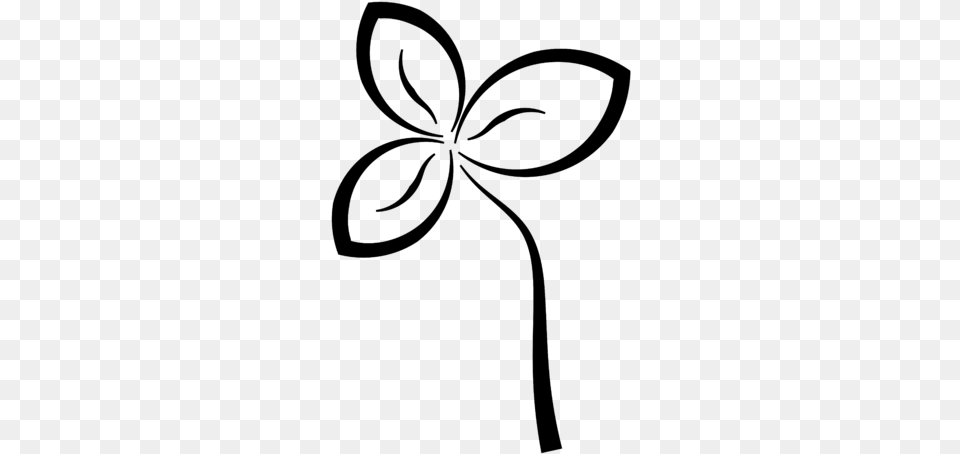Abstract Flower Black White Line Art Coloring Clip Art, Gray Free Transparent Png