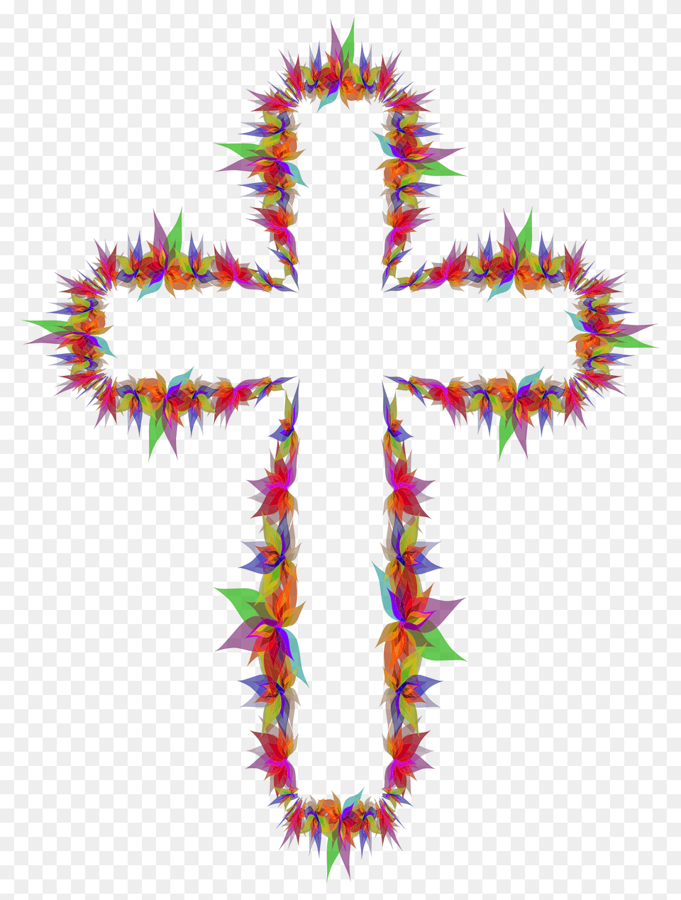 Abstract Flower Cross, Accessories, Pattern, Symbol, Ornament Free Png Download