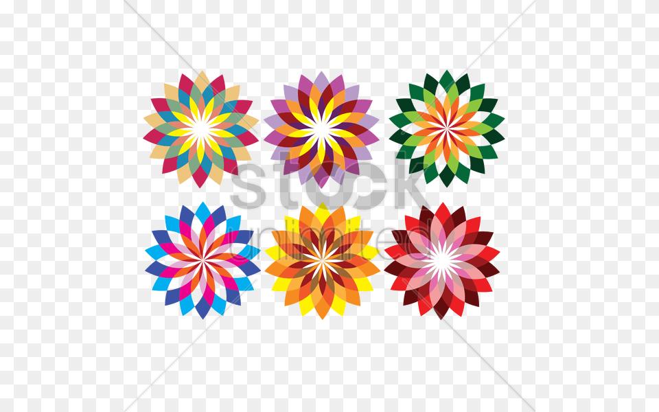 Abstract Flower Designs Vector Art, Dahlia, Floral Design, Graphics Png Image