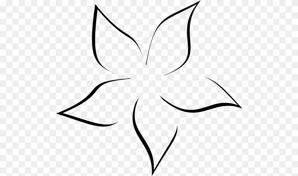 Abstract Flower One Line Abstract Flowers Black And White, Gray Free Png