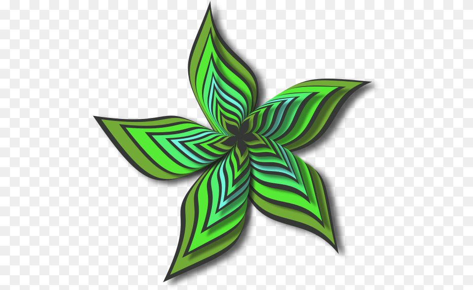 Abstract Flower Shape Green Color Color Abstract Line Art, Floral Design, Graphics, Leaf, Pattern Free Transparent Png