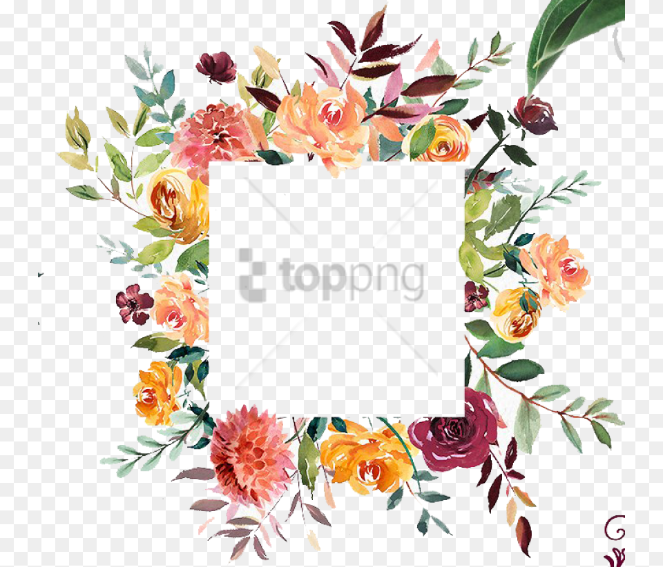 Abstract Flower Transparent Images Clip Square Floral Frame, Art, Pattern, Graphics, Floral Design Free Png