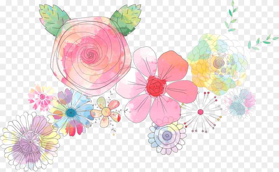 Abstract Flowers Clipart, Art, Floral Design, Graphics, Pattern Free Png