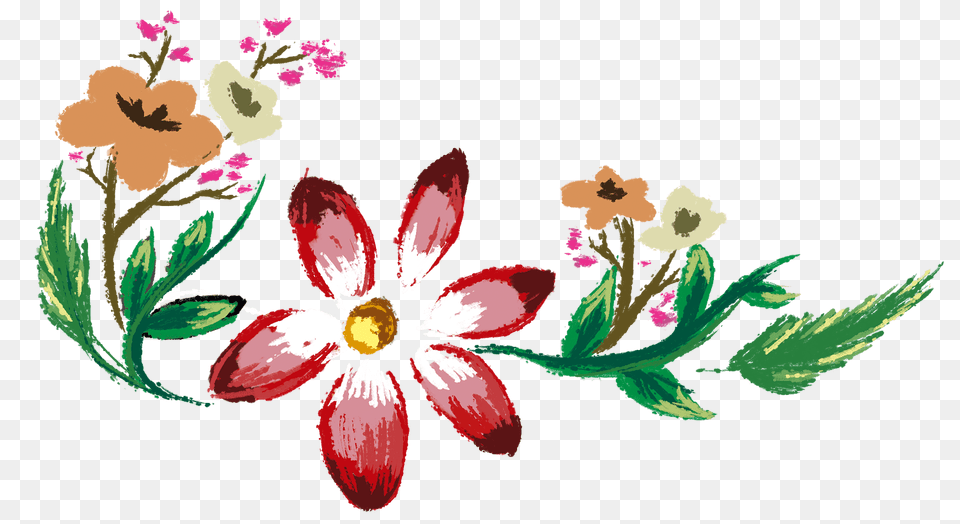 Abstract Flowers Clipart, Art, Floral Design, Graphics, Pattern Png