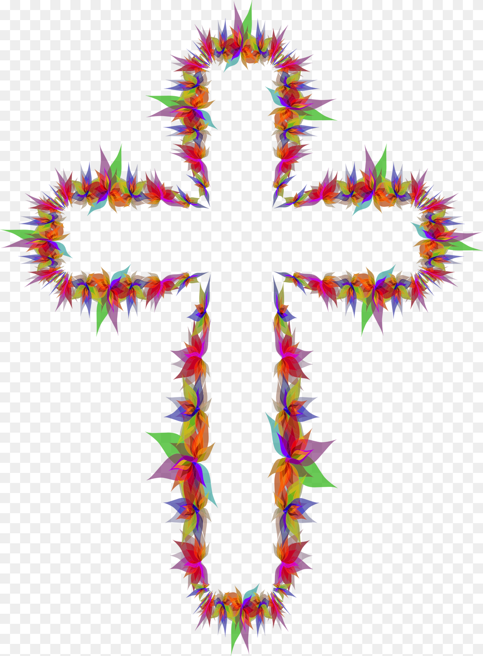 Abstract Flowers Cross Clip Arts Cruz De Flores, Accessories, Symbol, Ornament, Pattern Free Png Download