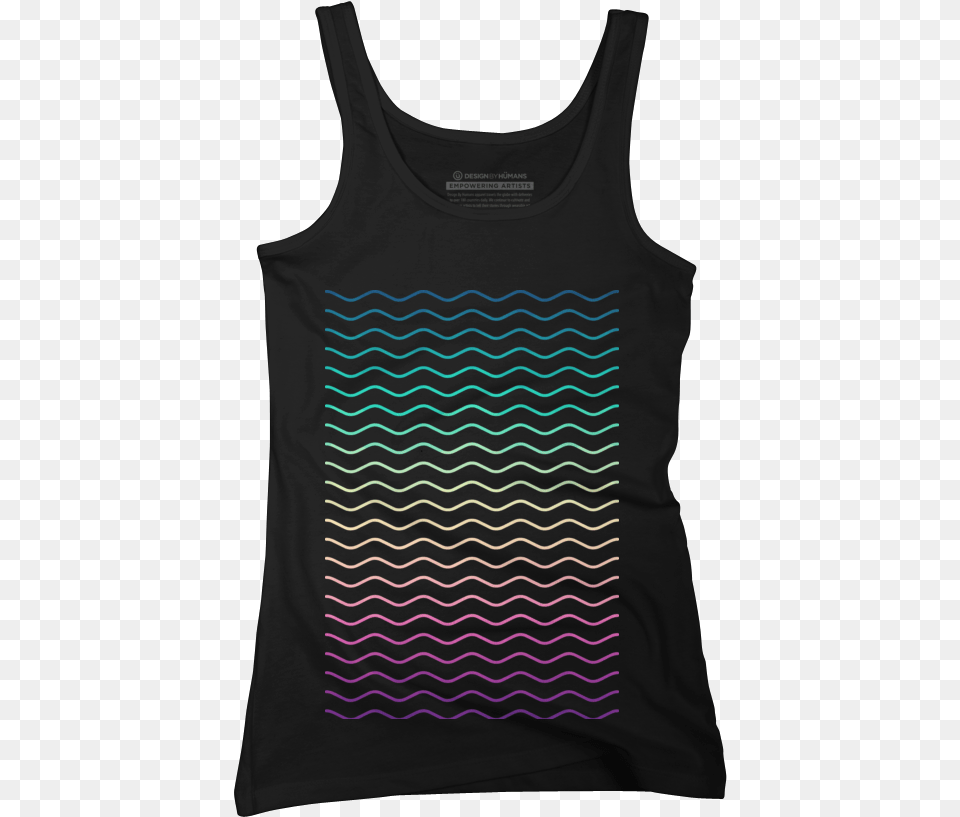 Abstract Geometric Candy Rainbow Waves Pattern Womens Playeras Reggae, Clothing, T-shirt, Tank Top, Vest Free Transparent Png