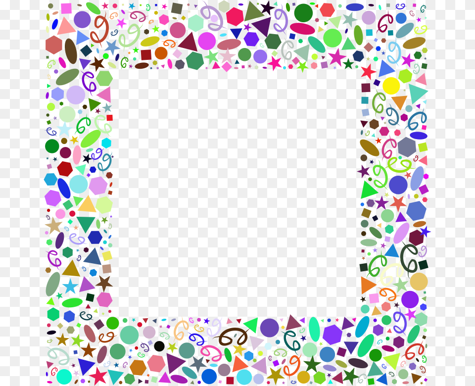 Abstract Geometric Party Frame Prismatic Party Frame Clipart, Pattern, Art, Paper, Confetti Free Png Download