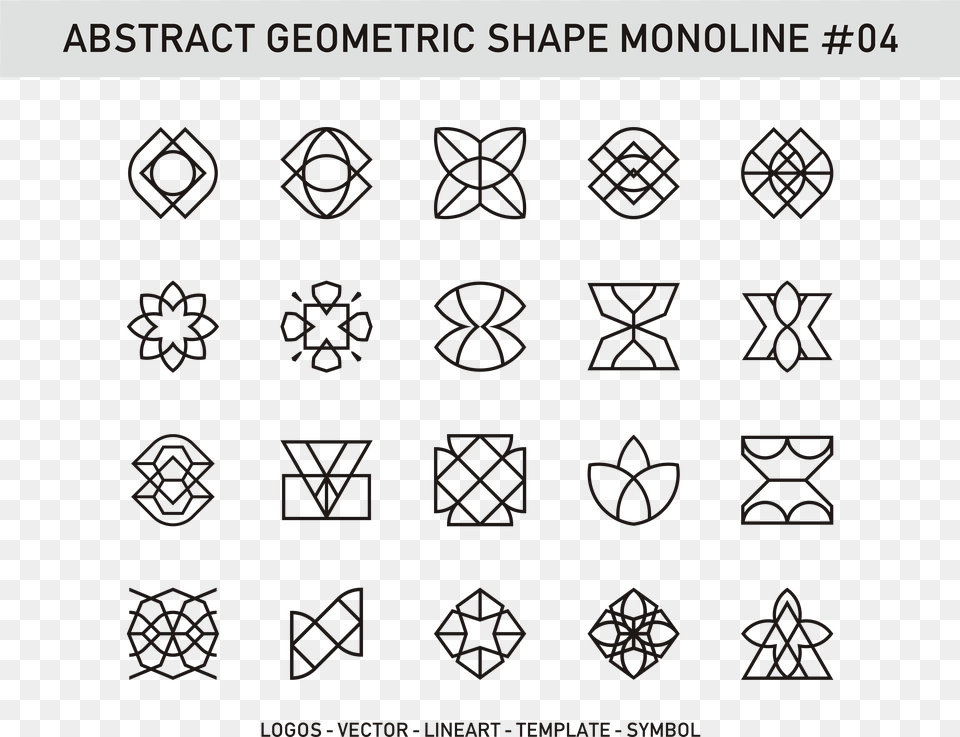Abstract Geometric Shape Monoline 04 Line Art, Recycling Symbol, Symbol, Blackboard Free Transparent Png