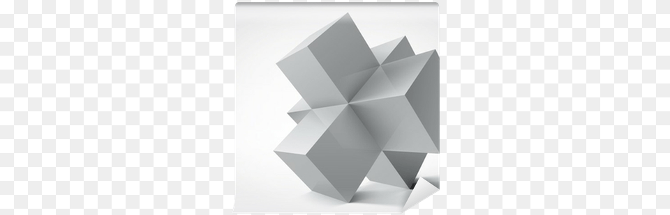 Abstract Geometric Shapes From Cubes Wall Mural Pixers 3d Composition Of Geometric Shapes, Art, Paper, Origami, Sphere Free Transparent Png