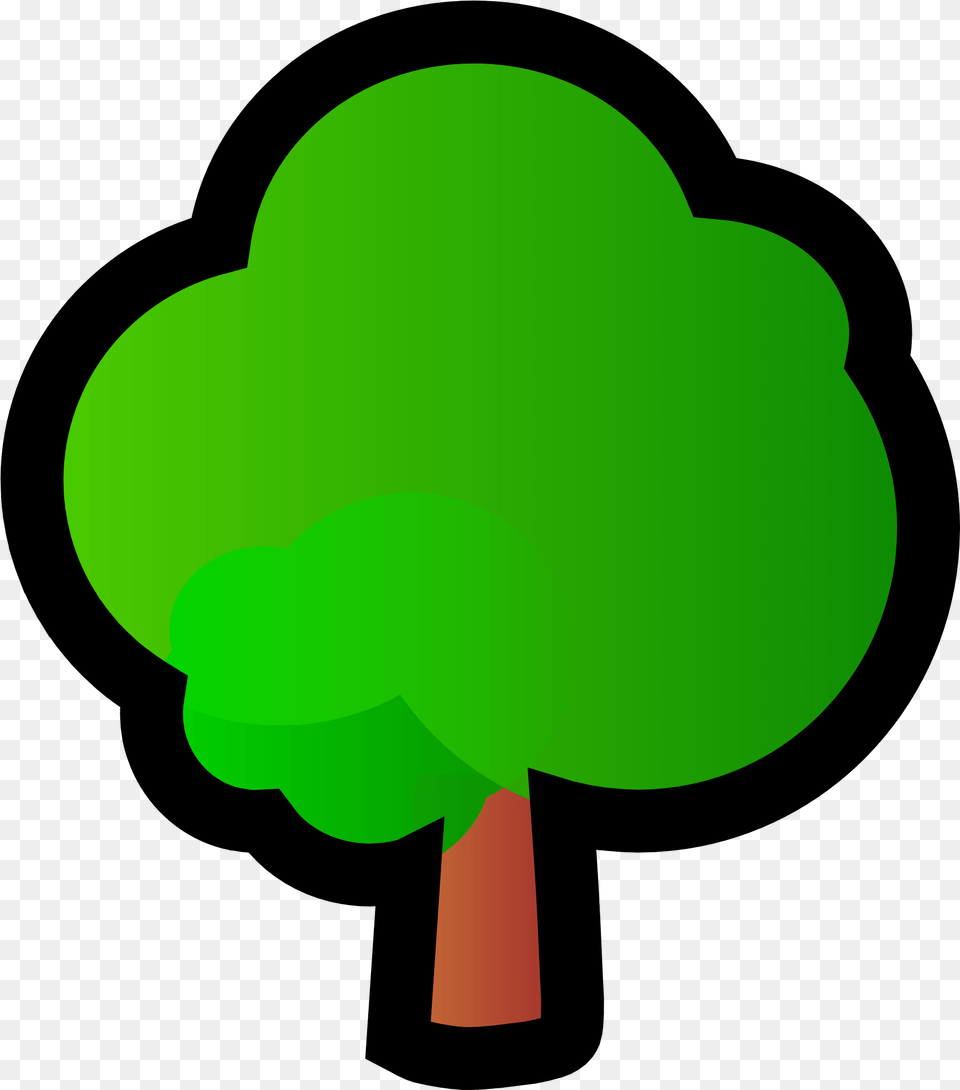 Abstract Green Tree With Black Outline Icon Image Download Small Tree Clipart, Balloon, Food, Sweets, Candy Png
