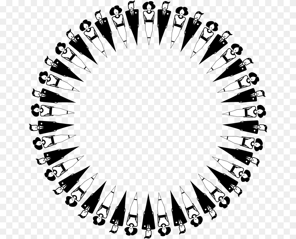 Abstract Men And Women Circle Circle With Women And Men, Silhouette, Art, Person, Adult Free Transparent Png