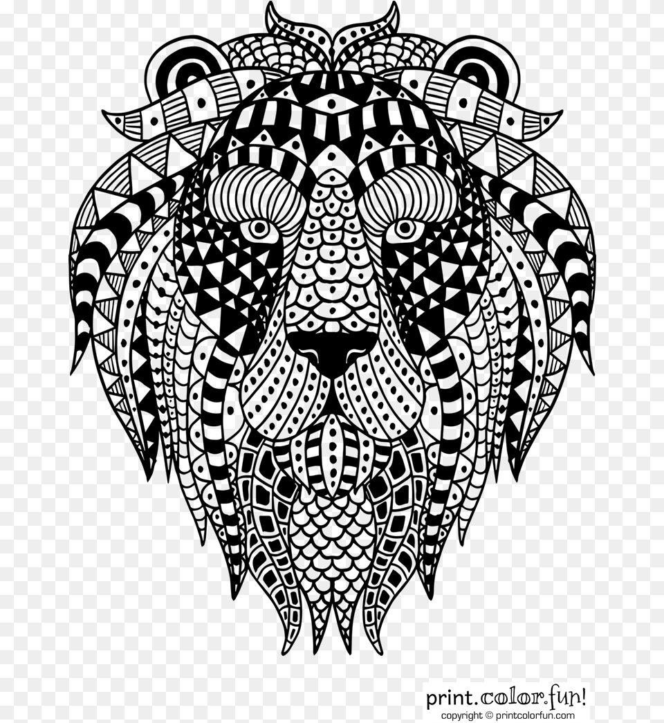 Abstract Ornamental Lion Twisted Envy Tribal Lion Head Novelty Mug Png