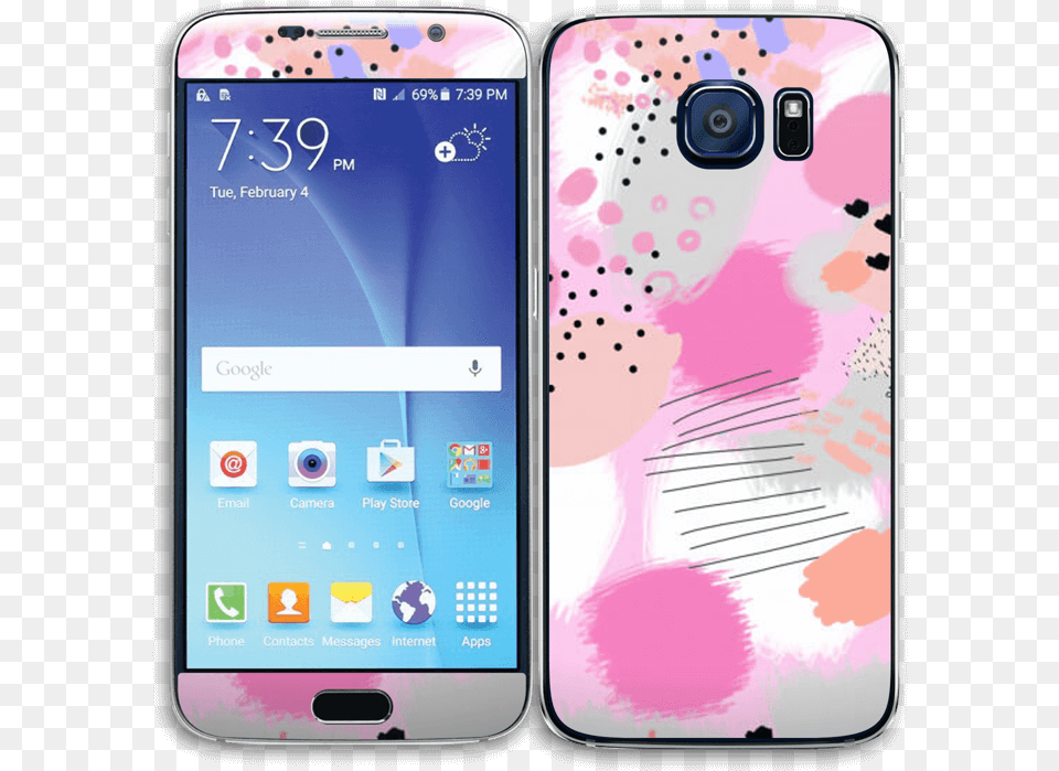 Abstract Pink Skin Galaxy S6 Samsung S6 G920a Unlocked Black Amazon, Electronics, Mobile Phone, Phone Free Png