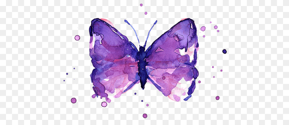 Abstract Purple Butterfly Watercolor Yoga Mat For Sale Butterflies Art Blue Watercolor, Animal, Insect, Invertebrate Png