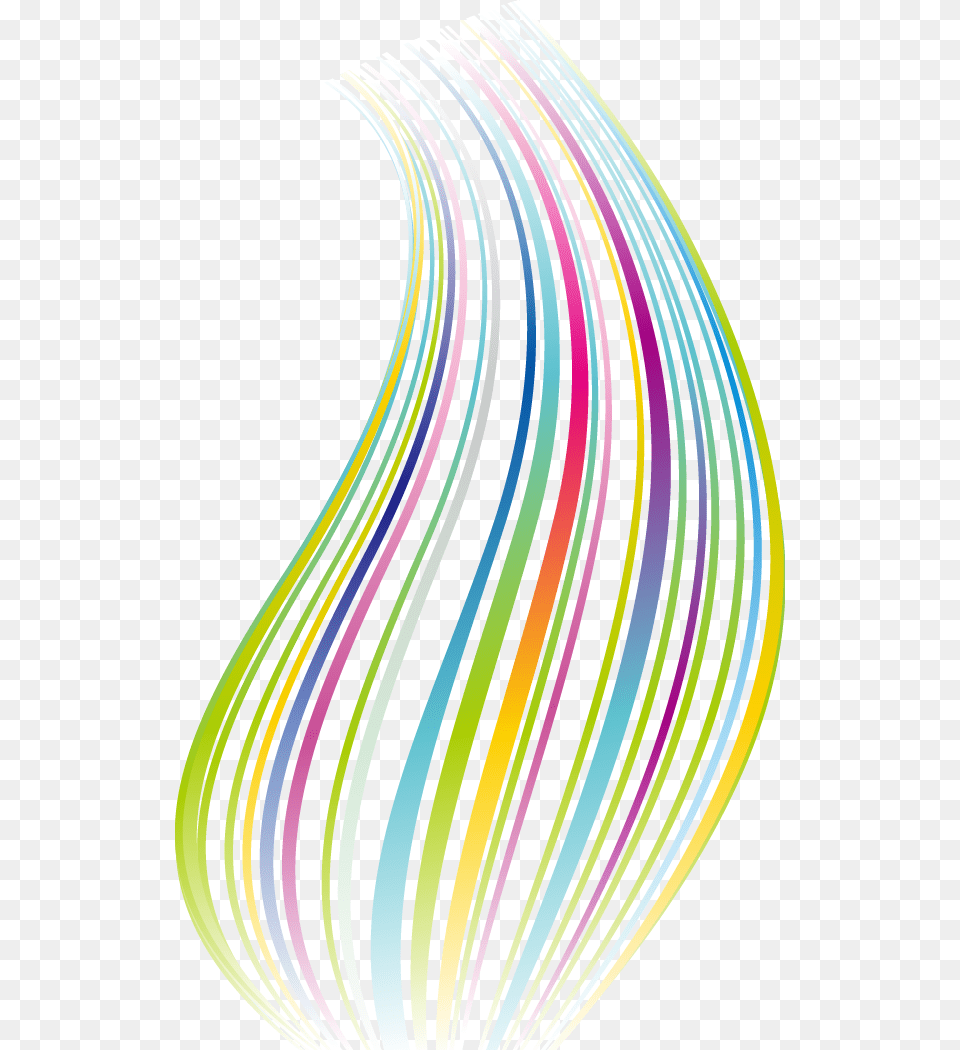 Abstract Rainbow Lines Abstract, Art, Floral Design, Graphics, Pattern Free Transparent Png