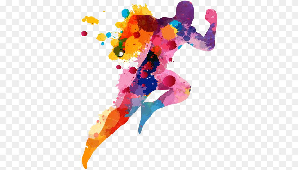 Abstract Running Background Colored Sports Vector, Art, Graphics, Modern Art, Baby Free Transparent Png