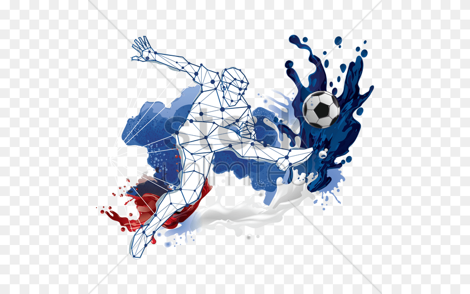 Abstract Soccer Player Design Vector Image T Shirt, Art, Ball, Football, Graphics Png
