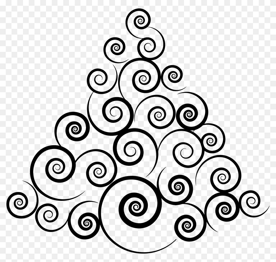 Abstract Spiral Christmas Tree Clipart, Art, Floral Design, Graphics, Pattern Free Transparent Png