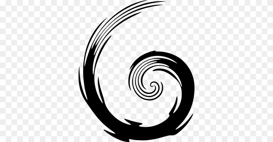 Abstract Swirl From The Center Vector Clip Art, Gray Free Png Download