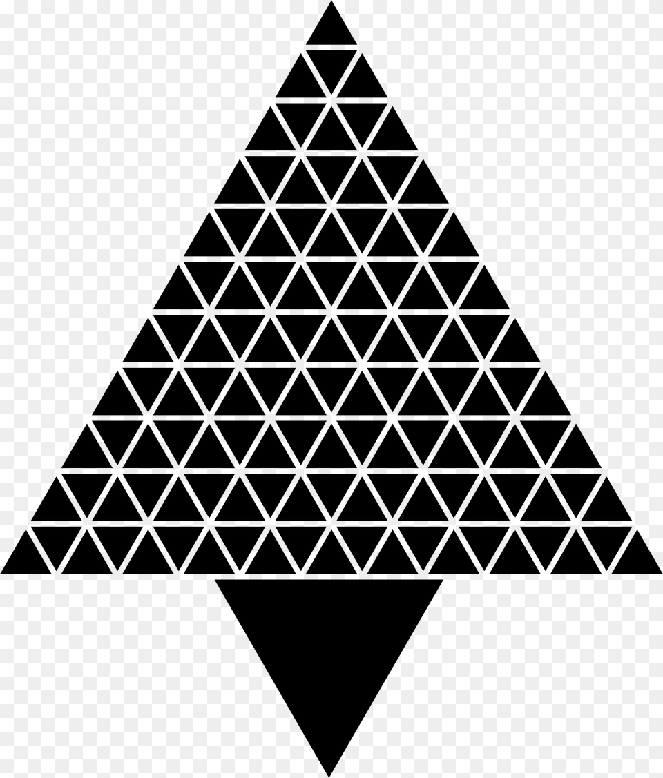 Abstract Triangular Christmas Tree Picture Black And Christmas Day, Gray Free Png