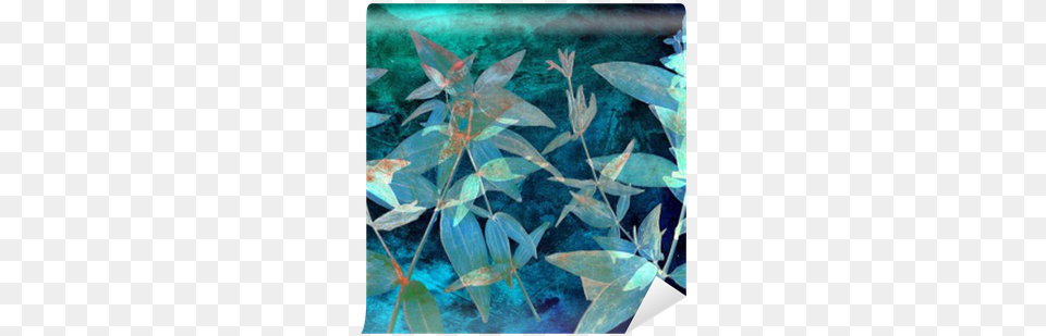 Abstract Watercolor Background And Branch Plant Branch Plant Canvas Gallery Wrap, Modern Art, Art, Leaf, Painting Free Png Download
