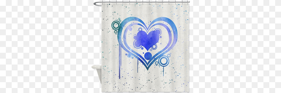 Abstract Watercolor Heart 1 Shower Curtain Abstract Watercolor Heart 4 Shower Curtain, Shower Curtain Png