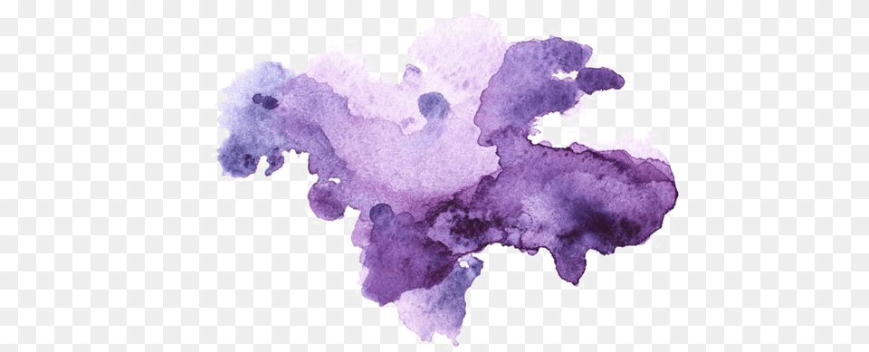 Abstract Watercolor Transparent Purple Watercolor Stain, Mineral Free Png Download