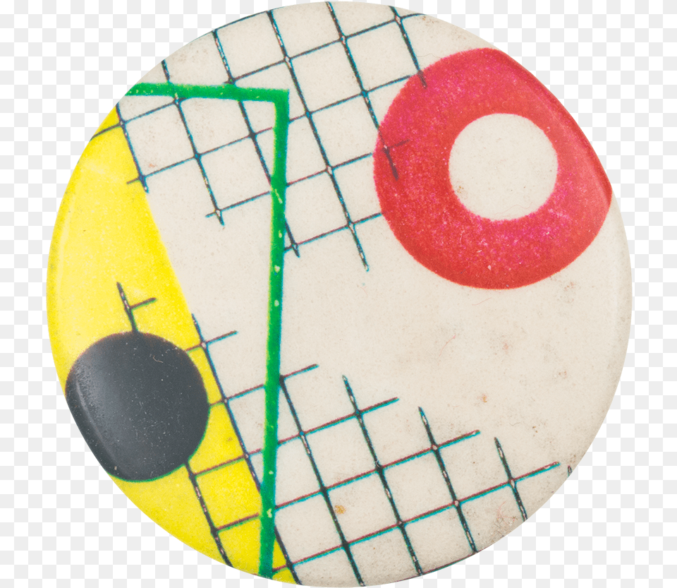 Abstract With Grid And Red Circles Art Button Museum Circle, Badge, Logo, Symbol, Sphere Free Png Download