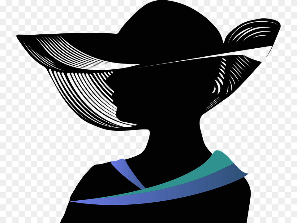 Abstract Woman Clipart Icon Woman In Hat Silhouette, Clothing, Sun Hat, Nature, Outdoors Png