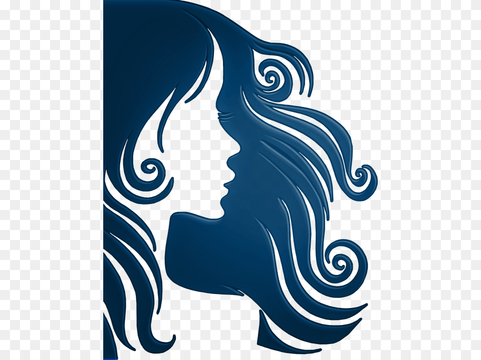 Abstract Woman Image Icon Long Hair Silhouette, Art, Graphics, Pattern Png