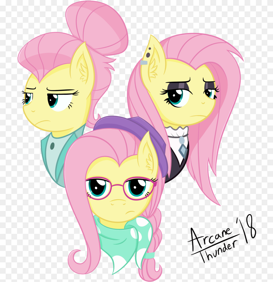 Absurd Res Alternate Hairstyle Artist Fluttershy, Book, Comics, Publication, Face Png Image
