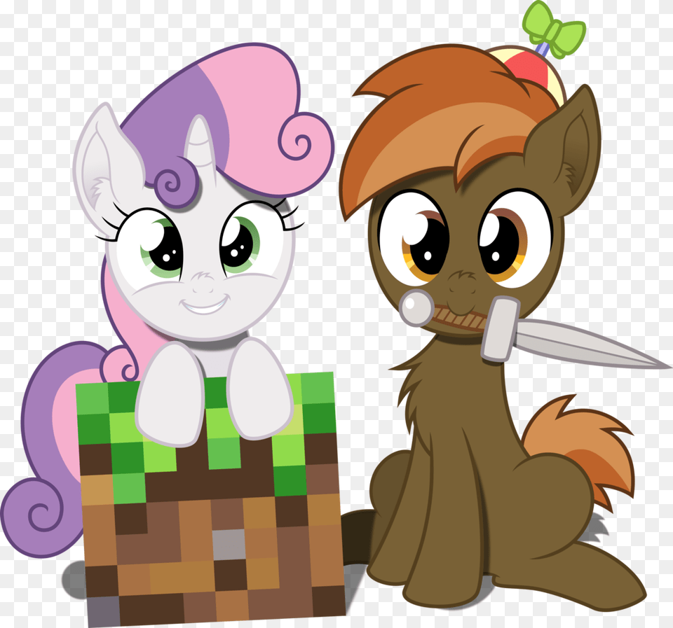 Absurd Res Artist Mlp Button And Sweetie Belle, Cartoon, Face, Head, Person Png