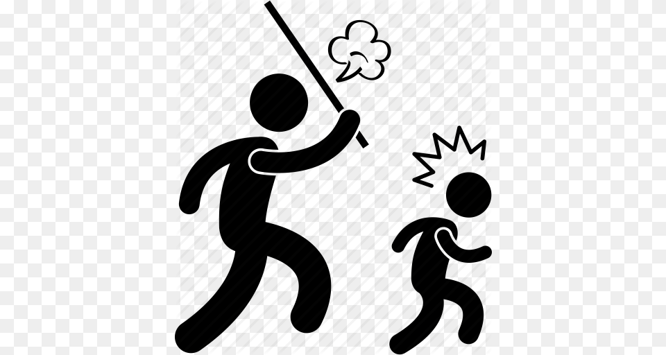 Abuse Angry Beat Cane Children Parent Punish Icon, People, Person Free Transparent Png