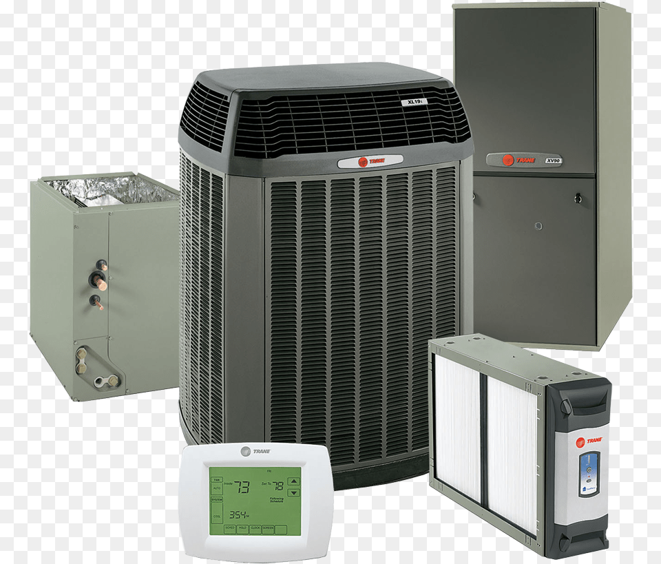 Ac And Heating System, Device, Appliance, Electrical Device, Air Conditioner Png Image