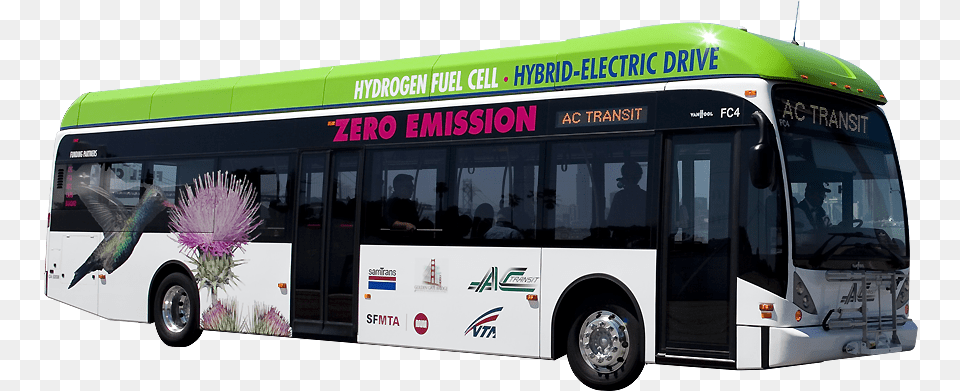 Ac Bus Zero Emission Ac Transit, Transportation, Vehicle, Person, Animal Png Image