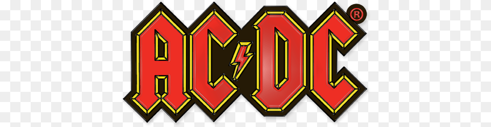 Ac Dc Logo Red Yellow, Scoreboard, Text, Symbol Free Transparent Png