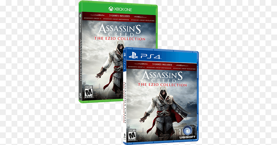 Ac Ezio Collection Boxart Assassin39s Creed, Adult, Book, Female, Person Png
