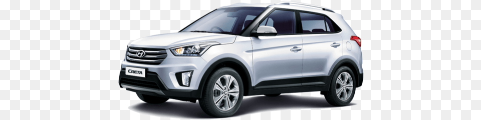 Ac Hyundai Creta Car Sleek Silver Hyundai Creta, Suv, Vehicle, Transportation, Wheel Free Png Download