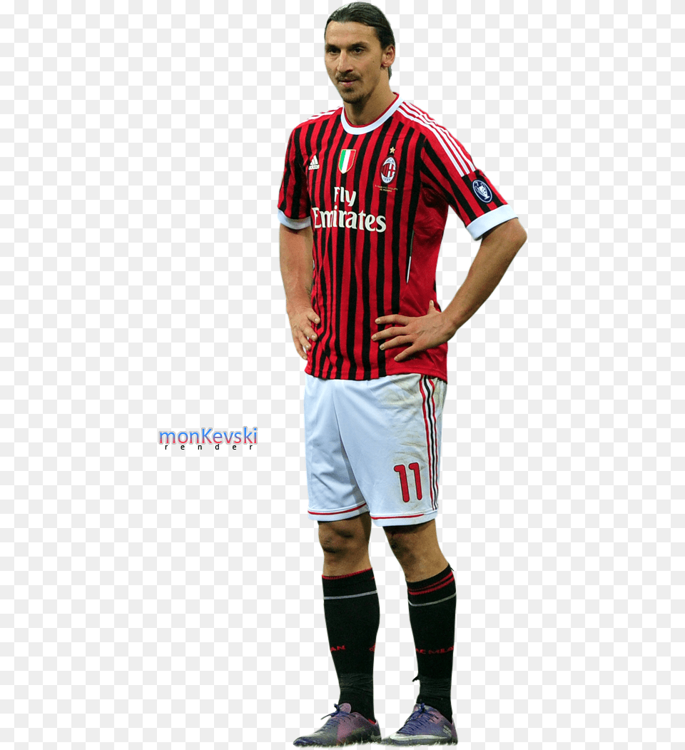 Ac Milan Photo Zlatanibrahimovic7 Zlatan Ibrahimovic, Clothing, Shorts, Shirt, Boy Free Png Download