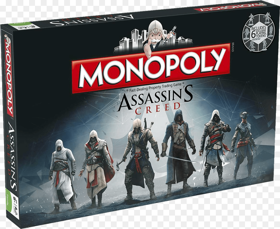 Ac Monopoly Box Hasbro Monopoly Assassins Creed, Adult, Person, Female, Woman Free Transparent Png