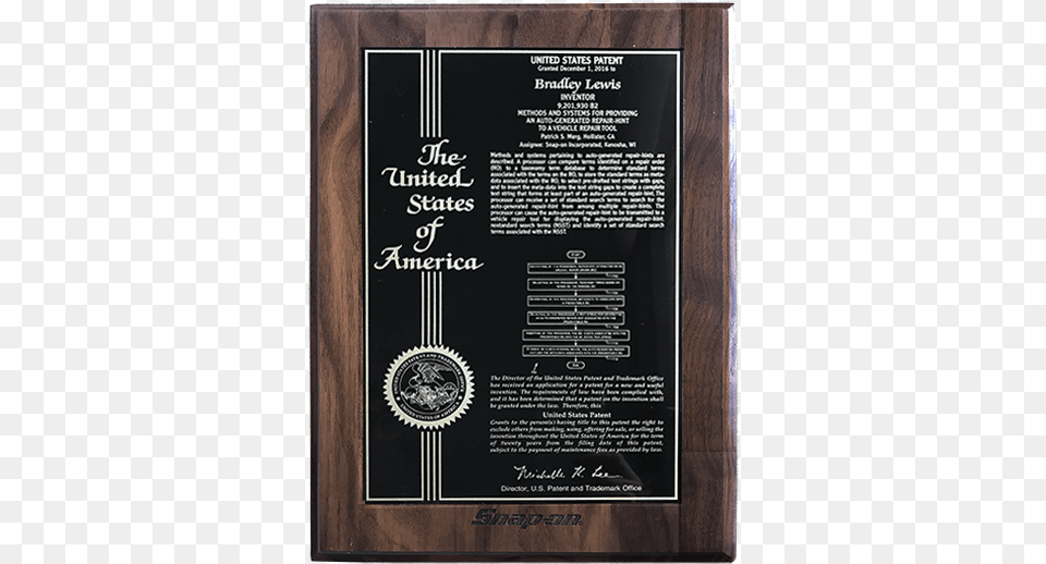 Ac Style Patent Award Plaque Commemorative Plaque, Blackboard, Advertisement, Text, Poster Png Image