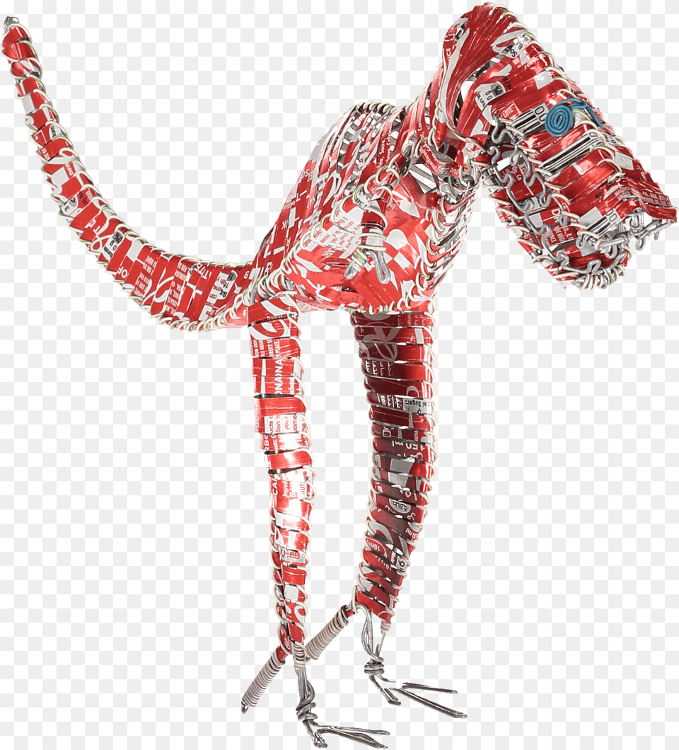 Acacia Creations Coca Cola Can Dinosaurtitle Acacia Dinosaur Made Out Of Cans, Adult, Female, Person, Woman Png