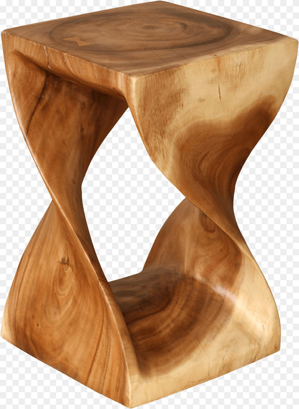 Acacia Wood Twist Stool On Chairish Natural Wood Stool, Computer Hardware, Electronics, Hardware, Monitor Free Png Download